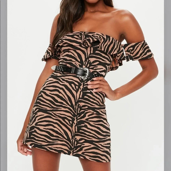 Missguided off the shoulder dress - Picture 1 of 15
